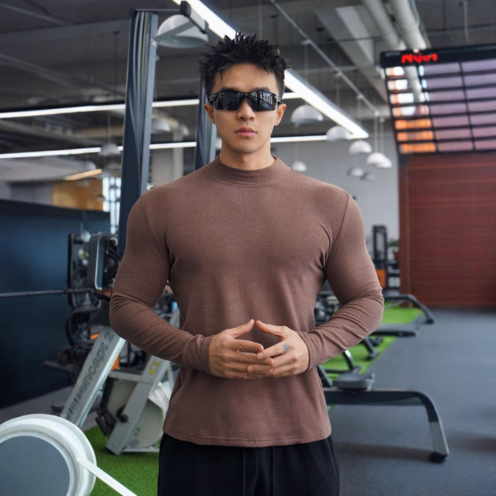 Herre Fitness Langærmet shirt med moderne snit og åndbar teknologi Stilla