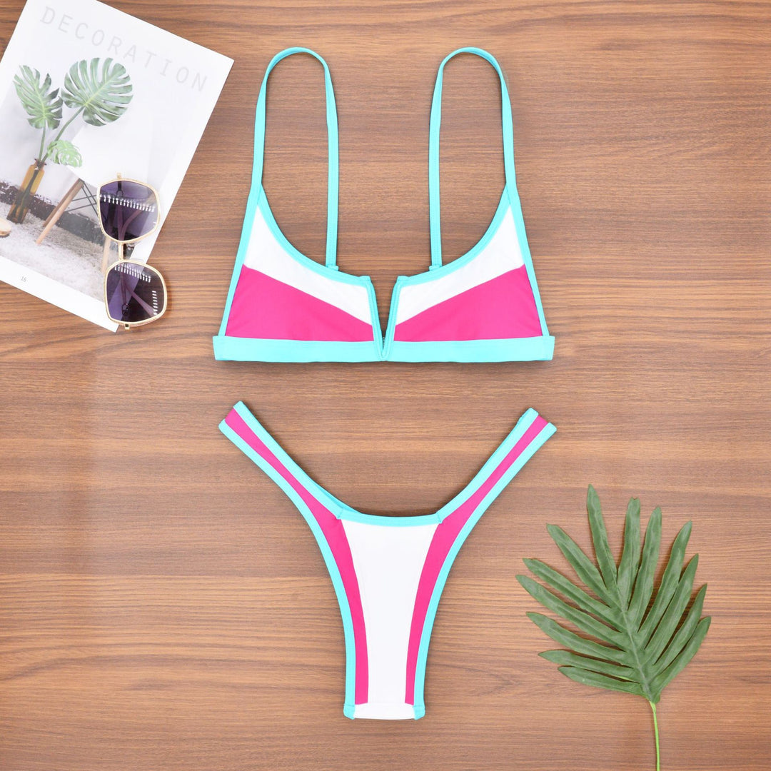 Dame bikinisæt med moderne snit og sporty design Stilla