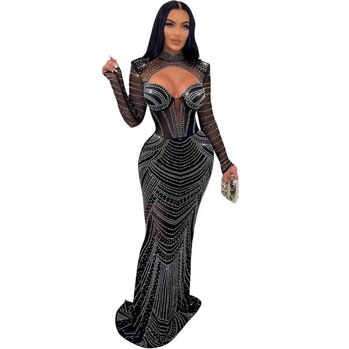 Damer Glamourøst Aftenkjole med Cut-Out-design og Rhinestone dekorationer Stilla