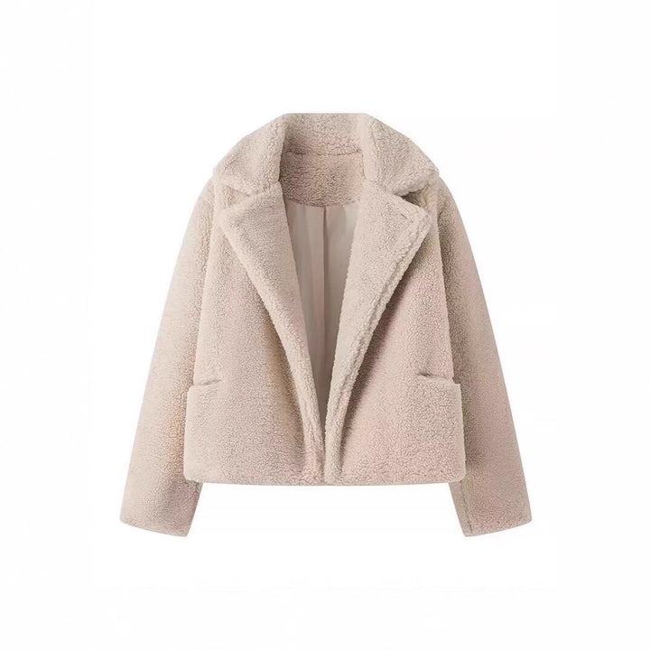 Damer Cozy Fleece Jakke med Elegante Klapper og Praktiske Lommer Stilla