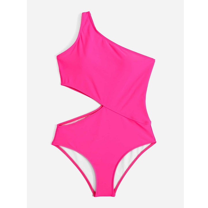 Dame Ensidig Badedragt med stilfuld Cut-Out og asymmetrisk Design Stilla