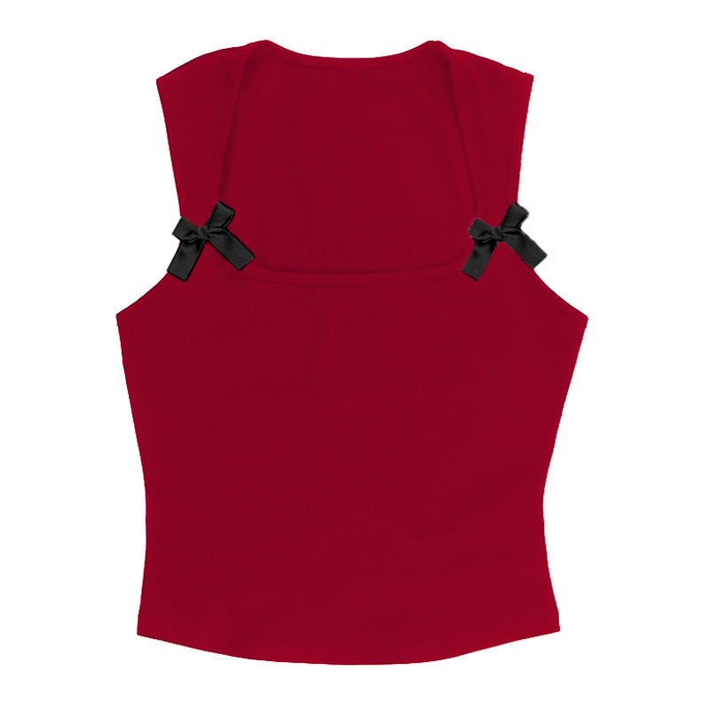 Femme Sløjfe-Detail Ærmeløs Top Stilla