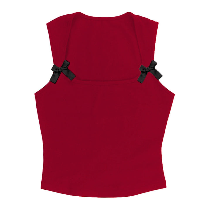 Femme Sløjfe-Detail Ærmeløs Top Stilla