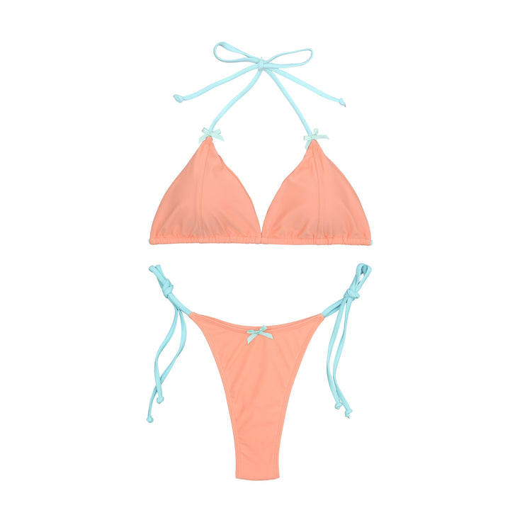 Dame Triangel-Bikini-Sæt med elegante vikledetaljer og åndbar stofkvalitet Stilla