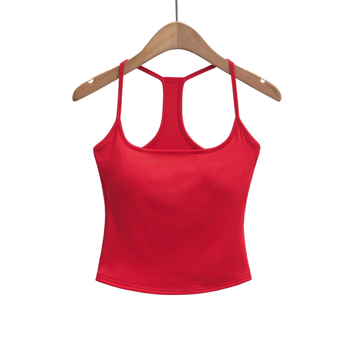 Dame Sports Racerback-top i åndbart materiale med figursyet snit Stilla