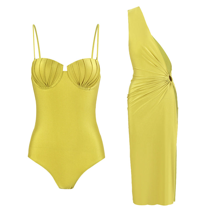 Dame badedragt med elegant indpakningsdesign og raffineret bustier Stilla