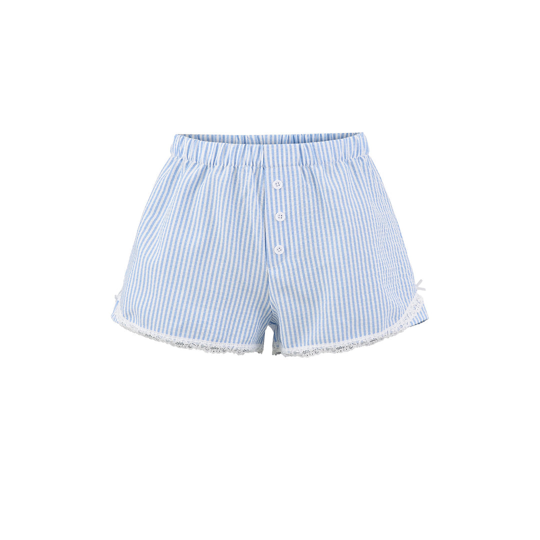 Dame shorts med delikate spidse accenter og elastisk talje Stilla