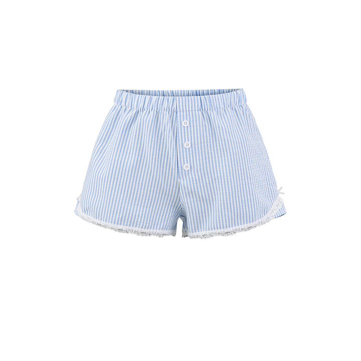 Dame shorts med delikate spidse accenter og elastisk talje Stilla