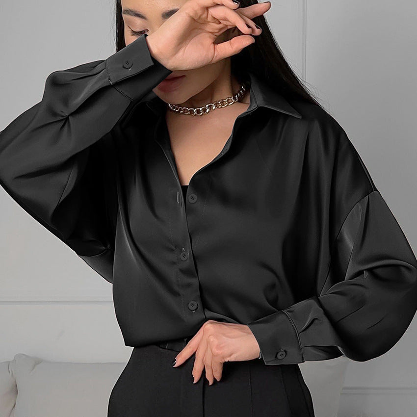 Dame Oversized Bluse med flot snit og elegante detaljer Stilla
