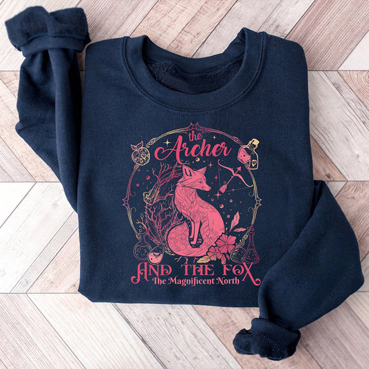Dame sweatshirt med kreativt dyremotiv og inspirerende print Stilla