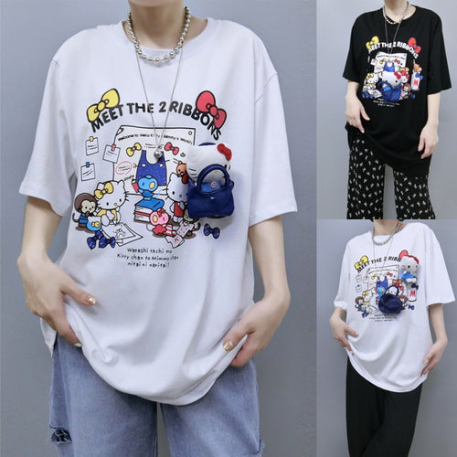 Kvinder Grafik Oversized T-shirt Stilla