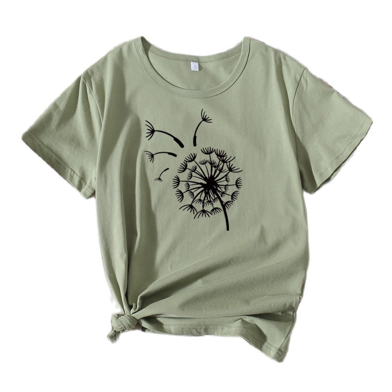 Kvinder Relaxed Fit Løvehud Grafik T-Shirt Stilla
