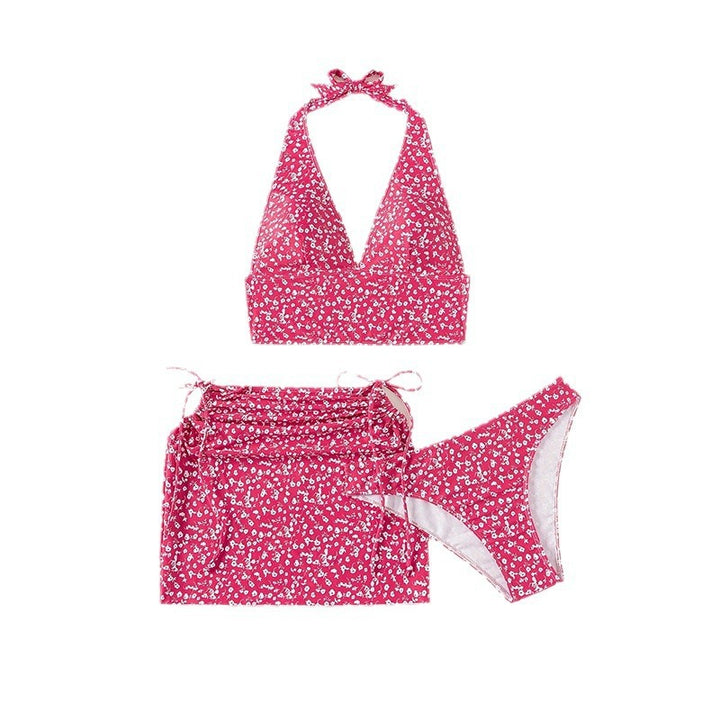 Dame Bikini-sæt med blomster halterneck-design Skovae
