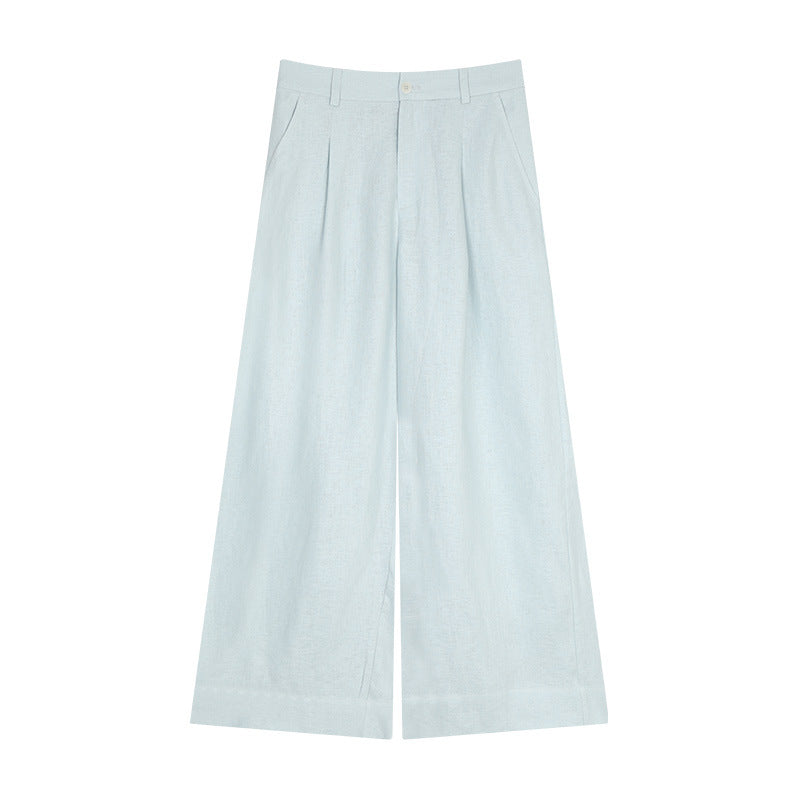 Dame vidde linned-culotte med høje foldninger og elegante stiklommer Stilla