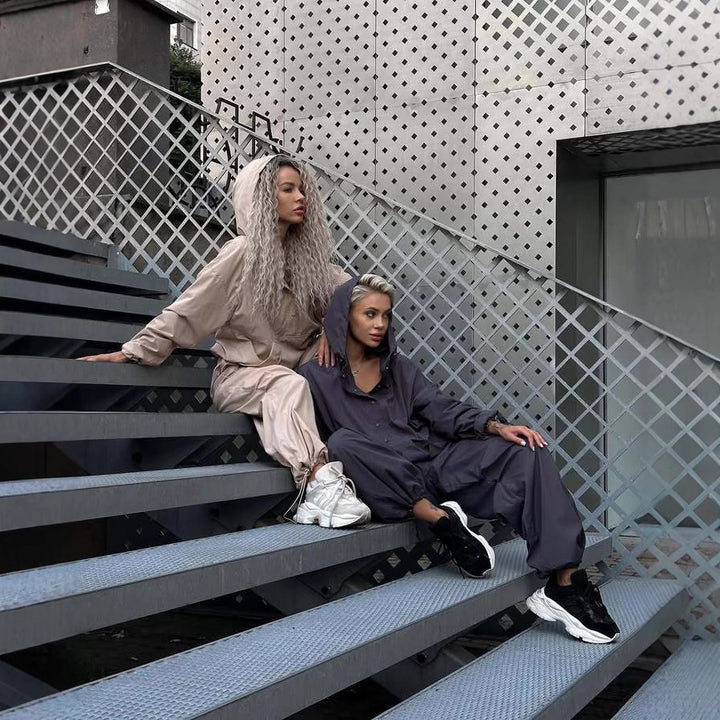 Kvinders sporty oversized jakke med praktiske lommer Skovae