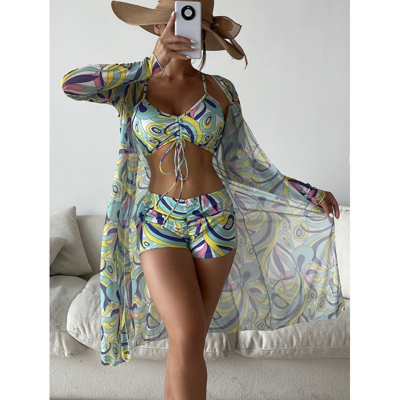 Damer bikiniset med afslappet strandcover Skovae