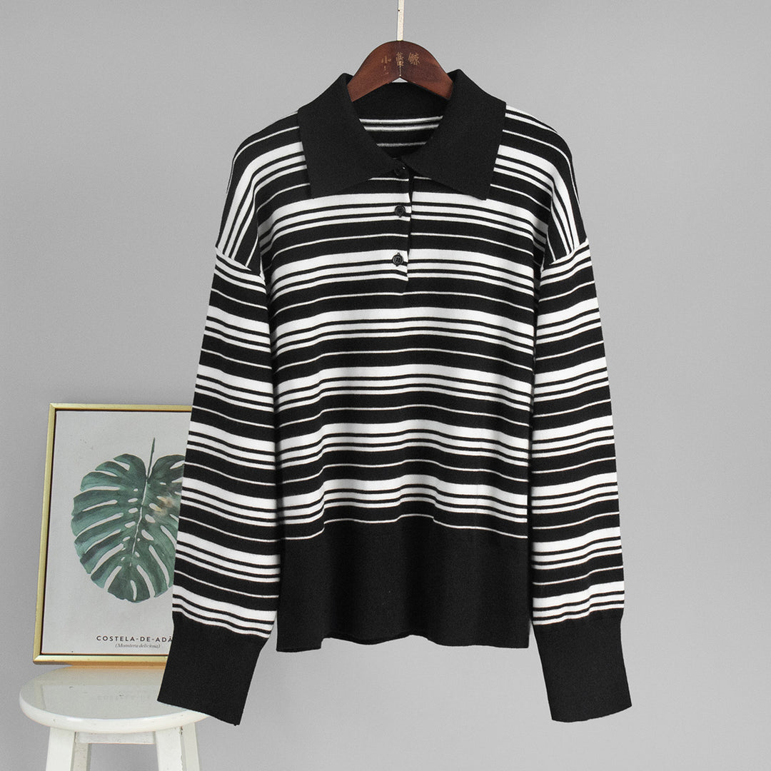 Kvinders striped cardigan med en afslappet pasform Stilla