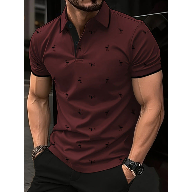 Herrer Fritid Trykt Polo-Shirt Stilla