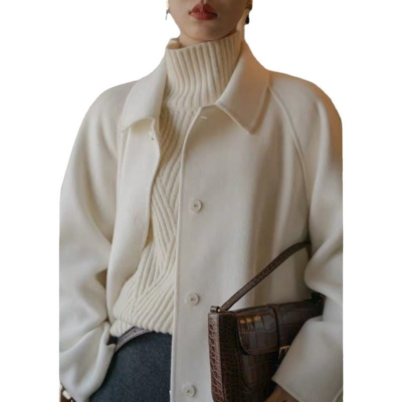 Dame mudret overshirt-jakke i uld Stilla