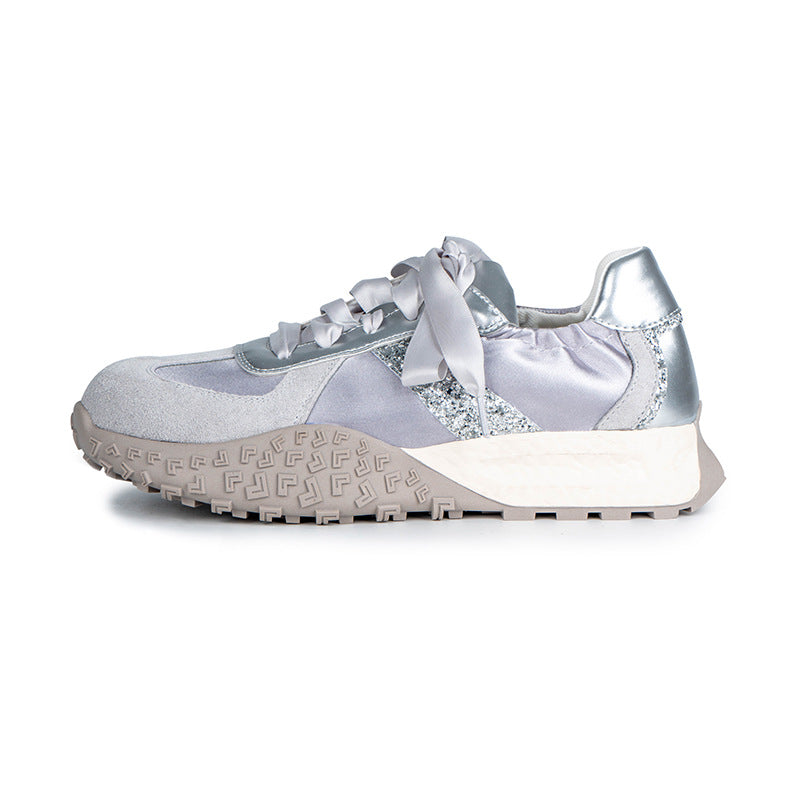 Dame trendy sports-sneakers med glitrende akcent og komfortabel sål Stilla
