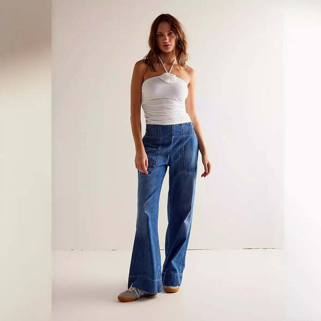 Dame afslappede brede jeans Stilla