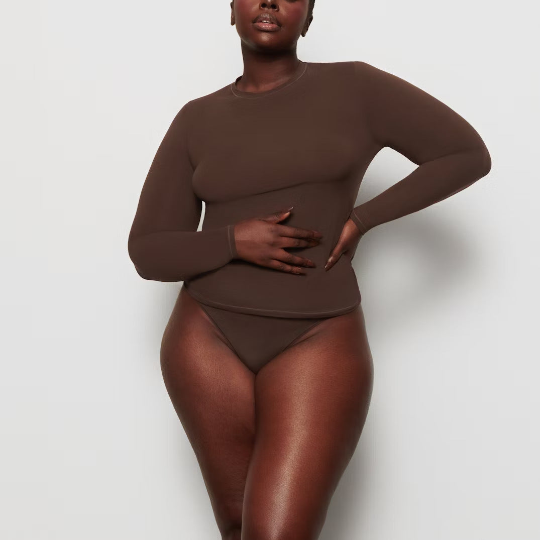 Dame Lange ærmer Stretch Bodysuit Stilla