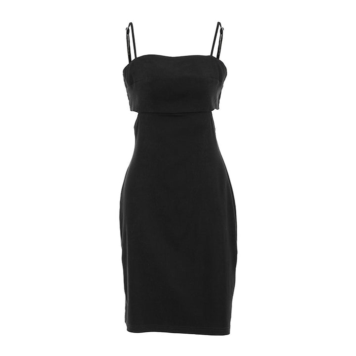 Dame Bodycon Minikjole med asymmetrisk design og smalle stropper Stilla