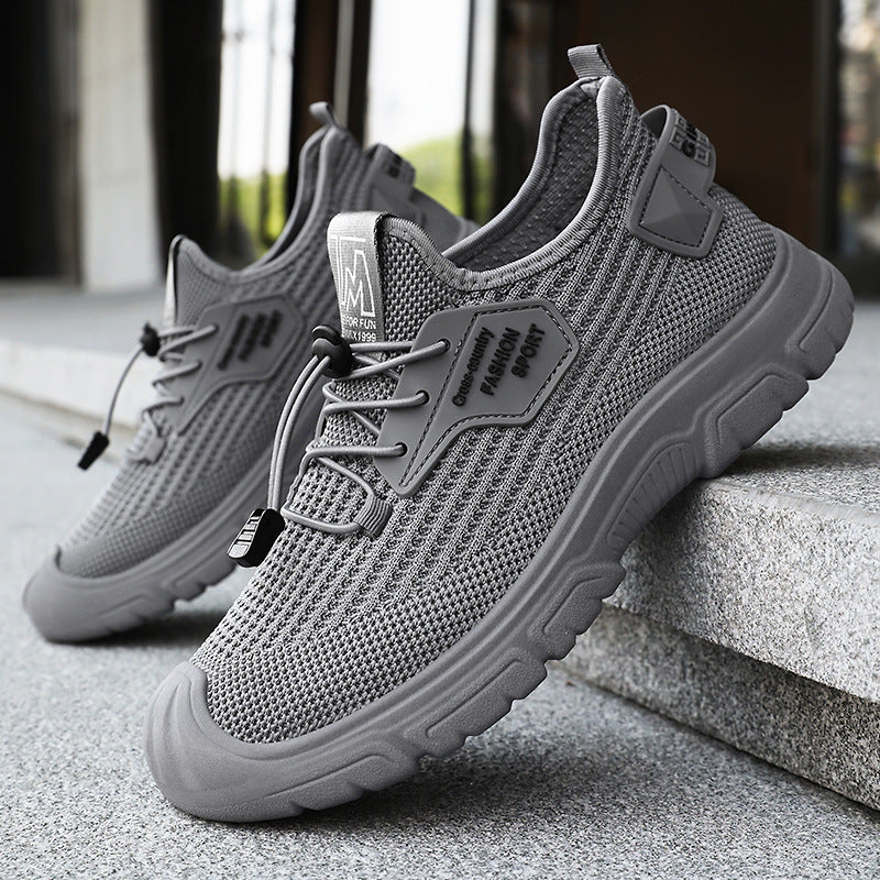 Herrer Sporty Sneakers med åndbart strikdesign og stødabsorberende sål Stilla