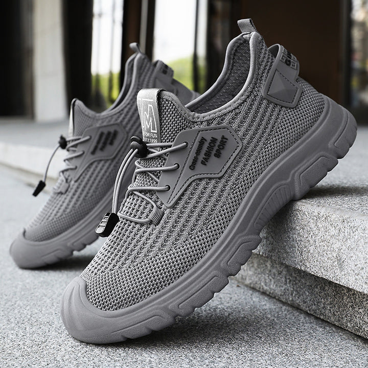 Herrer Sporty Sneakers med åndbart strikdesign og stødabsorberende sål Stilla