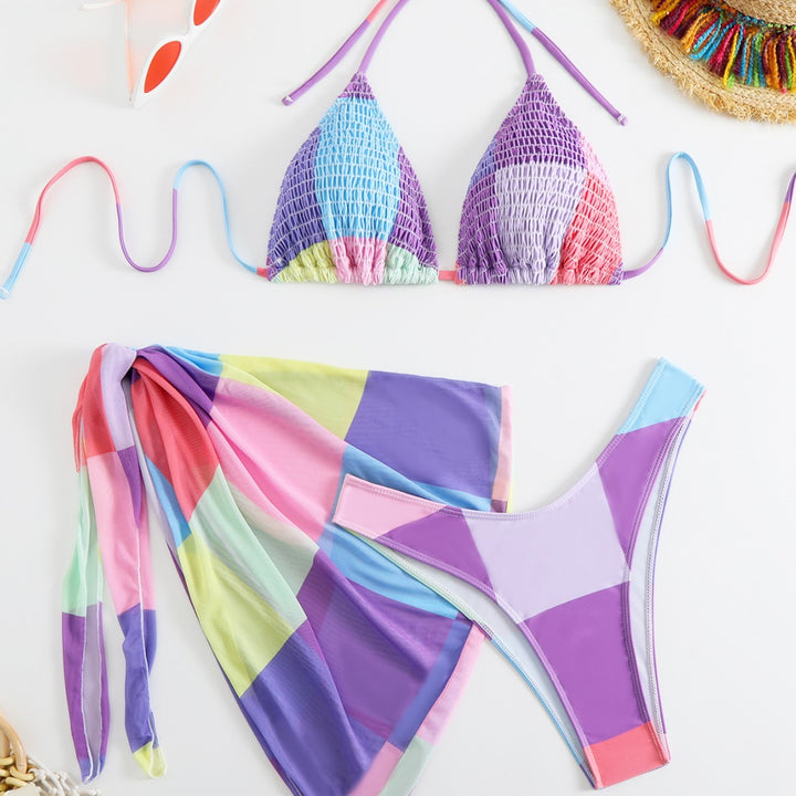 Stilfuldt triangel-bikini-sæt til damer med matchende cover-up Stilla
