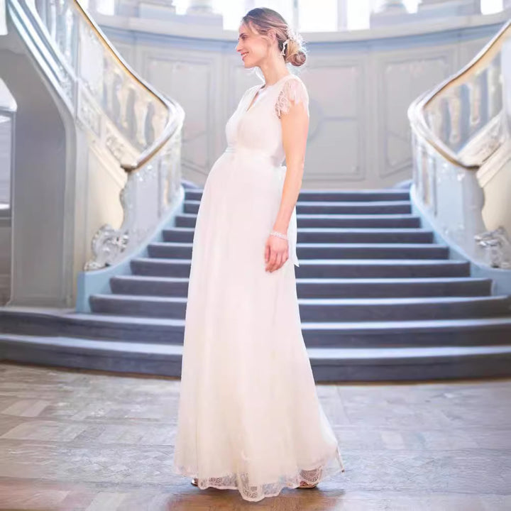 Graviditet blonde aftenkjole Stilla