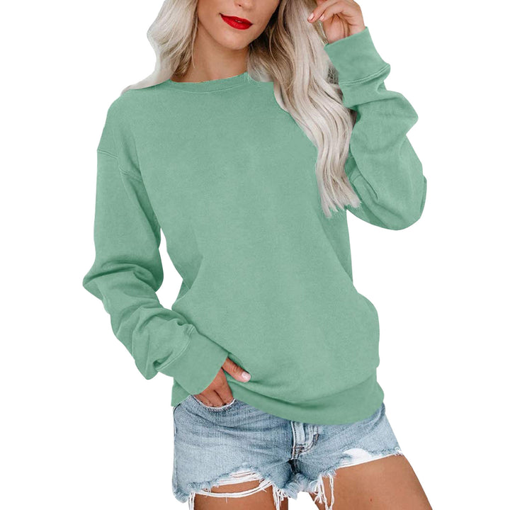 Damer hyggelig sweatshirt med overskårne skuldre og blødt inderfor Stilla