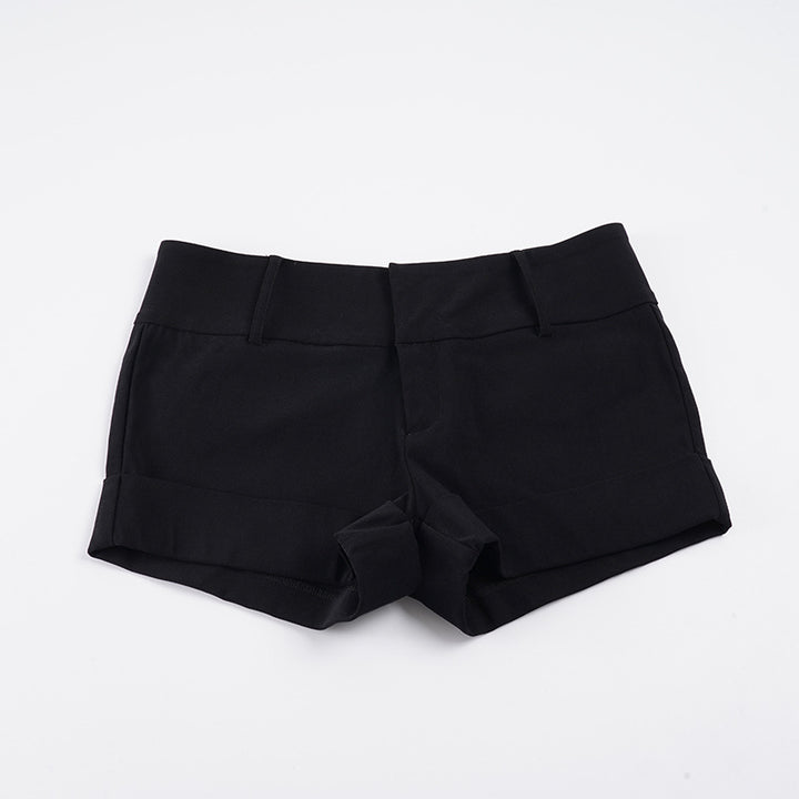 Dame stilfulde shorts med komfortabel høj talje og opsmøget kant Skovae