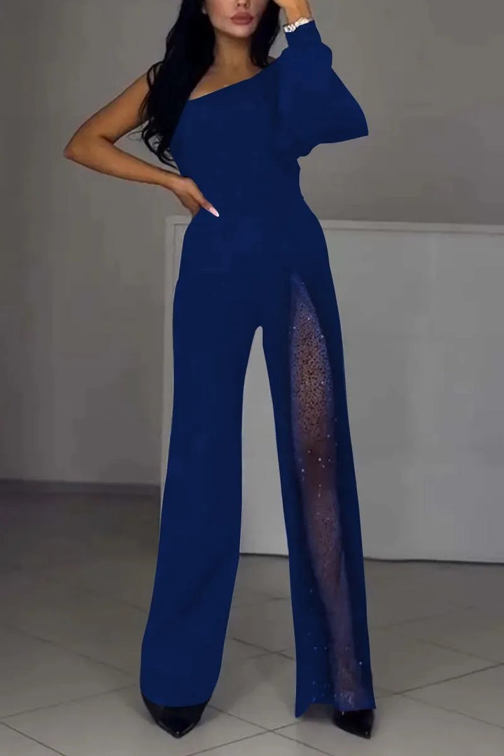Dame Elegant Høj Slids Jumpsuit Stilla