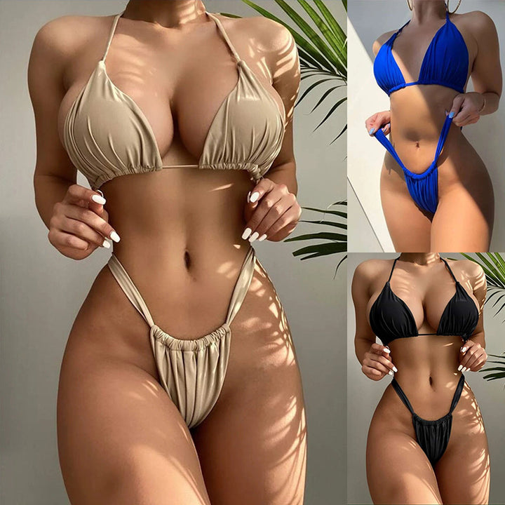 Dame Triangel-Bikini med komfortabel pasform og justerbare stropper Skovae