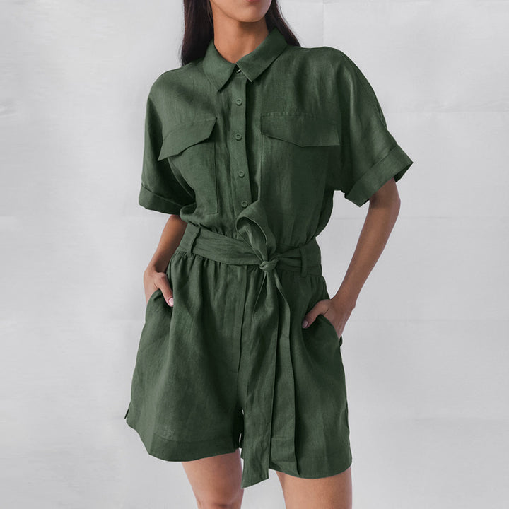 Dame Utility- jumpsuit med figursyet design og praktische lommer Stilla