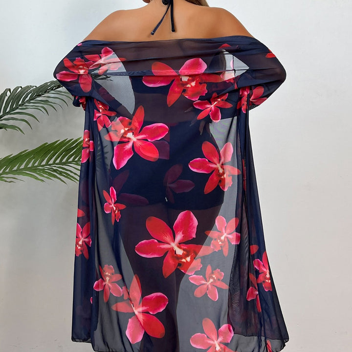 Dame Badebeklædning-Sæt med floral design Skovae