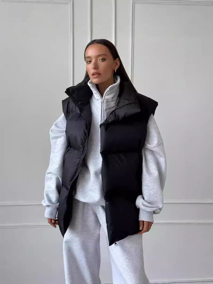 Femme Højkrav Puffer Vest Stilla