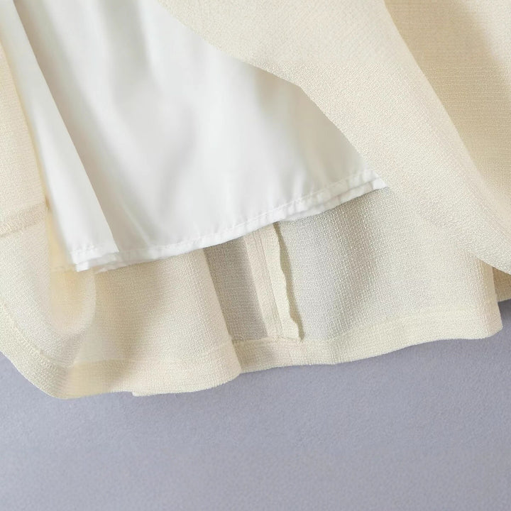 Damer elegant midi nederdel med fint tekstureret mønster Stilla
