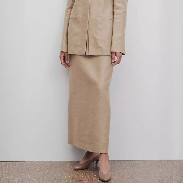 Dame elegant og moderne To-i-én blazer-nederdel-sæt Stilla