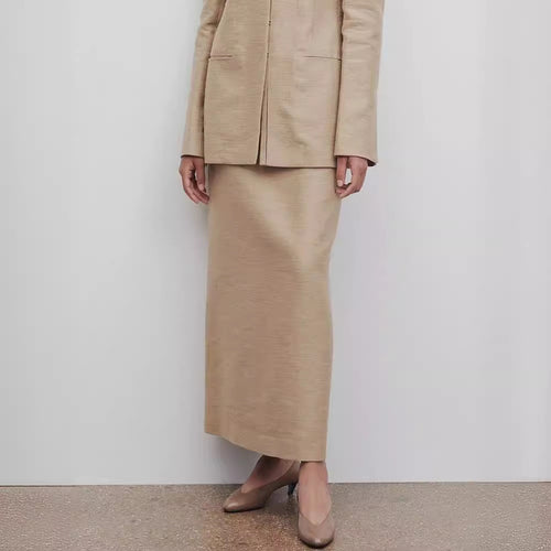 Dame elegant og moderne To-i-én blazer-nederdel-sæt Stilla