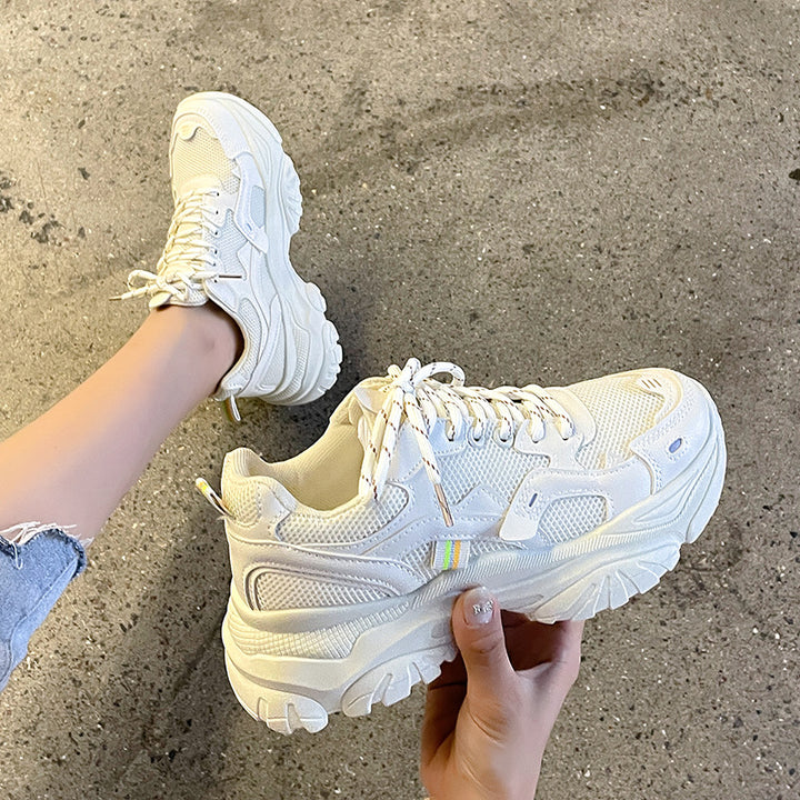Dame Sporty Sneakers med åndbar mesh-overflade og stødabsorberende sål Stilla