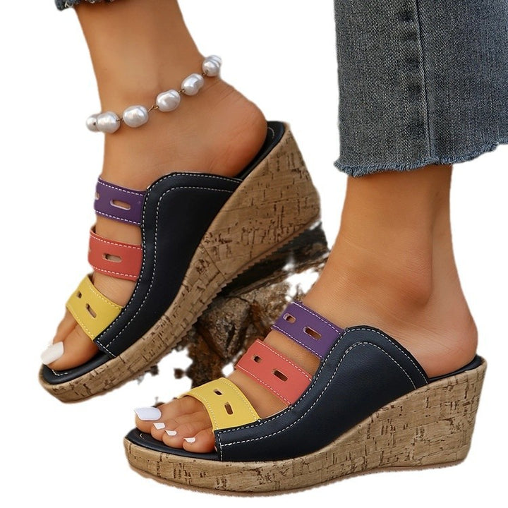 Dame kile-sandaler med farverige remme Stilla