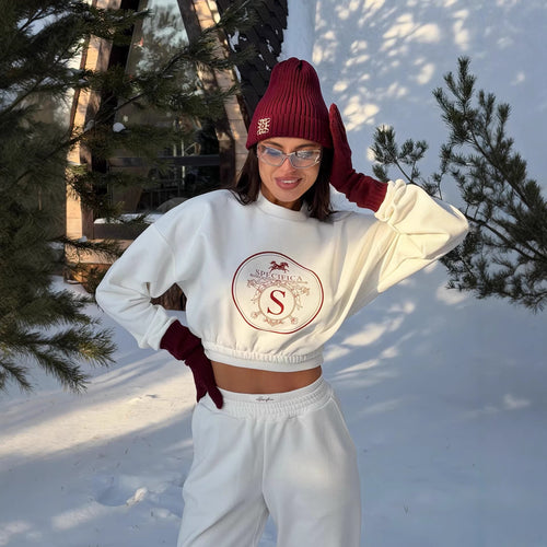 Kvinders afslappede hoodie med elastisk talje og distinkt logo Stilla