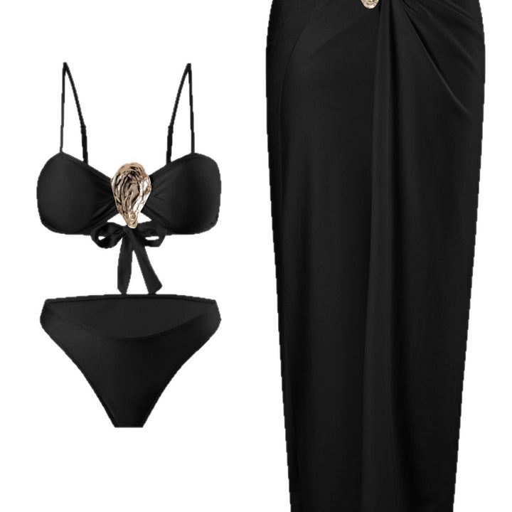 Dame bikini sæt med elegant omslagsskjørt Skovae