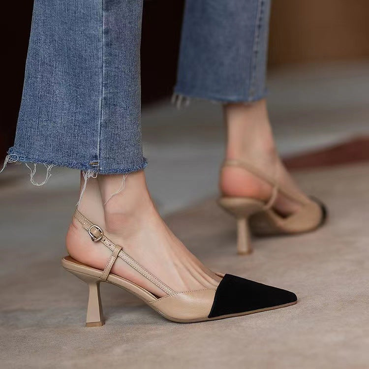 Kvinders Slingback hæl sko med moderne snit og elegant spids Stilla