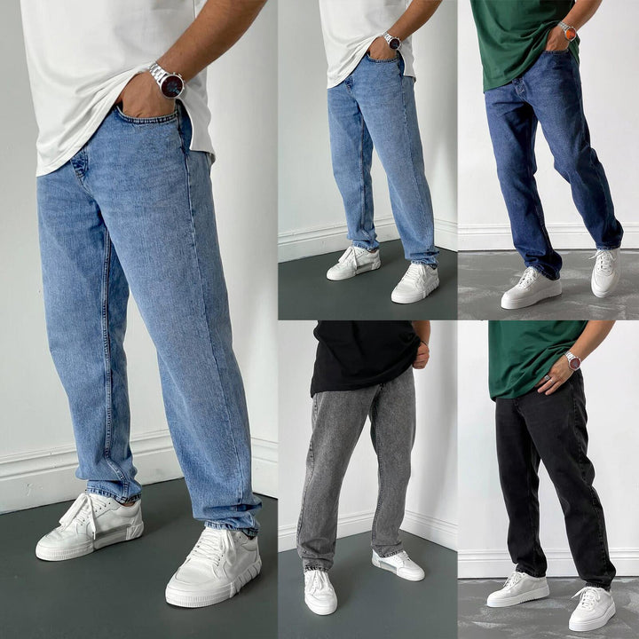 Herrer Behagelige jeans i afslappet snit med forskellige vaskninger Stilla