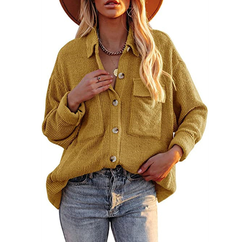Dame Oversized Skjorte med struktureret Design og Knapdetaljer Stilla