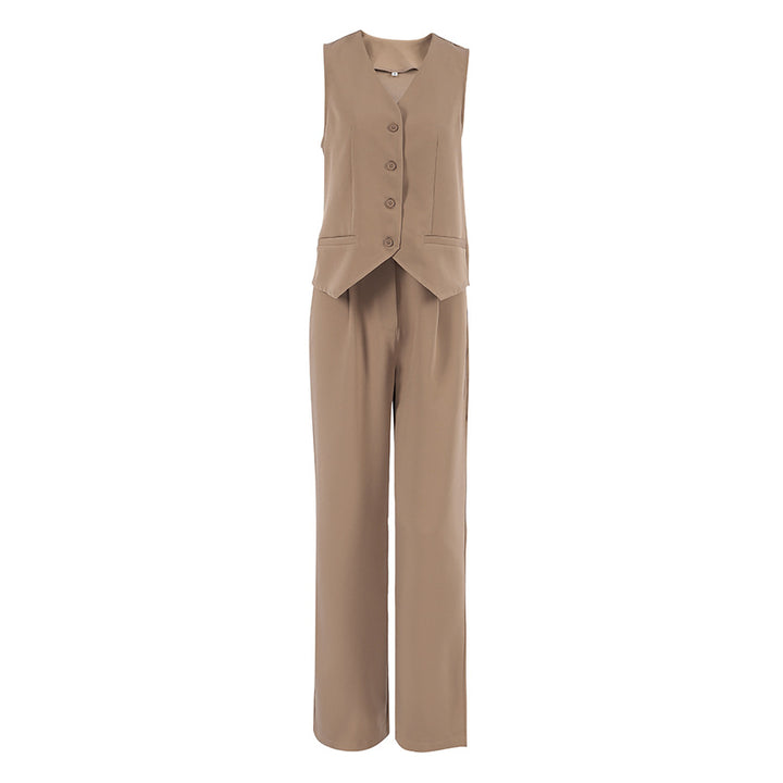 Dame elegant vest med matchende bukser Stilla