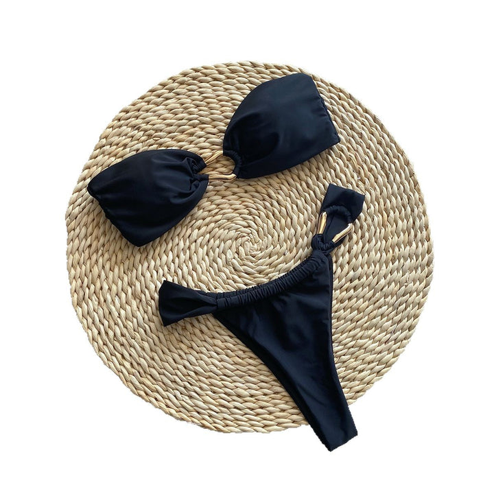 Dame Strapless Højt Skåret Bikini-Sæt Stilla